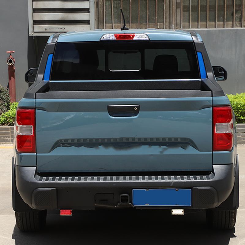 For Ford Maverick -2025 Soft Carbon Fiber Rear Trunk Window Spoiler Pillar Side Anti-Scratch Cover Trim Stickers Accessories