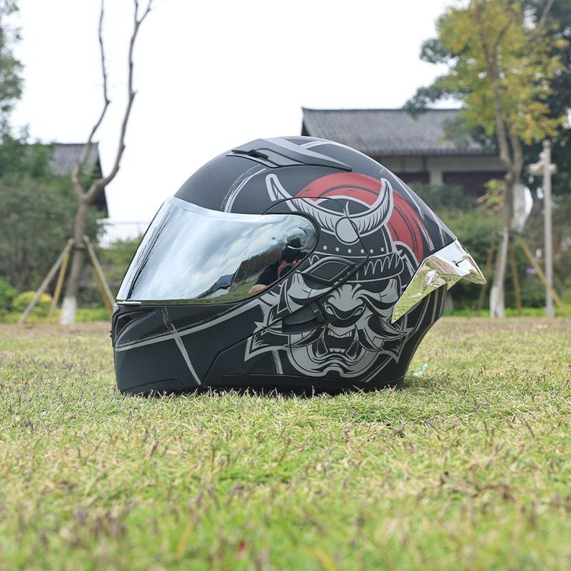 ORZ-Premium ABS Modular Motorcycle Helmet, Dual Internal & External Visor, Breathable Anti Impact Protective Gear for Riders