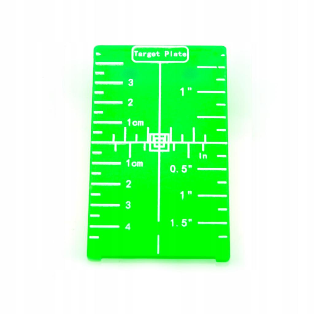 Rosfix Tarcza do Odczytu Poziomicy Laserowej – Zielona | Precyzyjna Skala 3D | Dwa Magnesy i Uniwersalne Zastosowanie