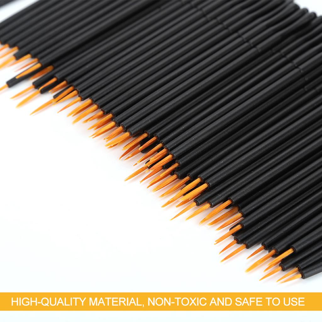 100pcs Disposable Eyeliner Brush Hard Head Eyeliner Liquid Brush Eye Shadow Brush Makeup Tool