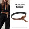 Пояс Тонкий Ремень Женский Личность Завязанный Узлом С Свитером Курткой Костюмом Темперамент Женская Поясная Печать
