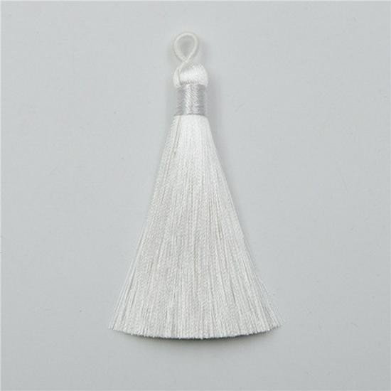 Подвеска-кисточка из гладкого полиэстерового шелка своими руками с коротким подвесным кольцом для ювелирных изделий