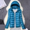 Women Puffer Jacket 8 Colors Plus Size  Female Ultra Lightweight Packable Hooded Down Coats