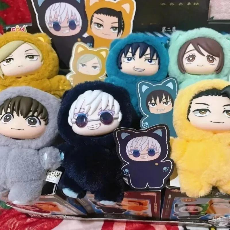 @@~In Stock Genuine Eaki Jujutsu Kaisen Season 2 Cat Park Party Gojo Satoru Blind Box Plush Wrist Bag Pendant Model Collection-%