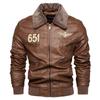 Motorcycle Lapel Leather Jacket Men's Fashion Retro Large Size Leather Jacket