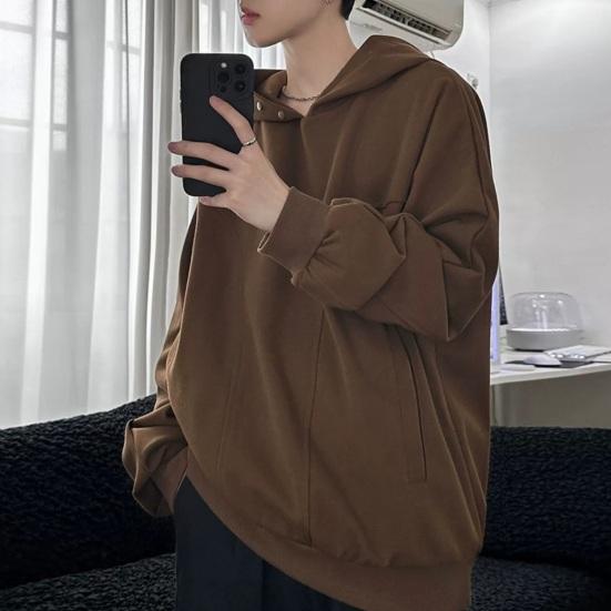 Мужская толстовка с капюшоном на осень-зиму, однотонная, с длинными рукавами, с капюшоном, эластичные манжеты и