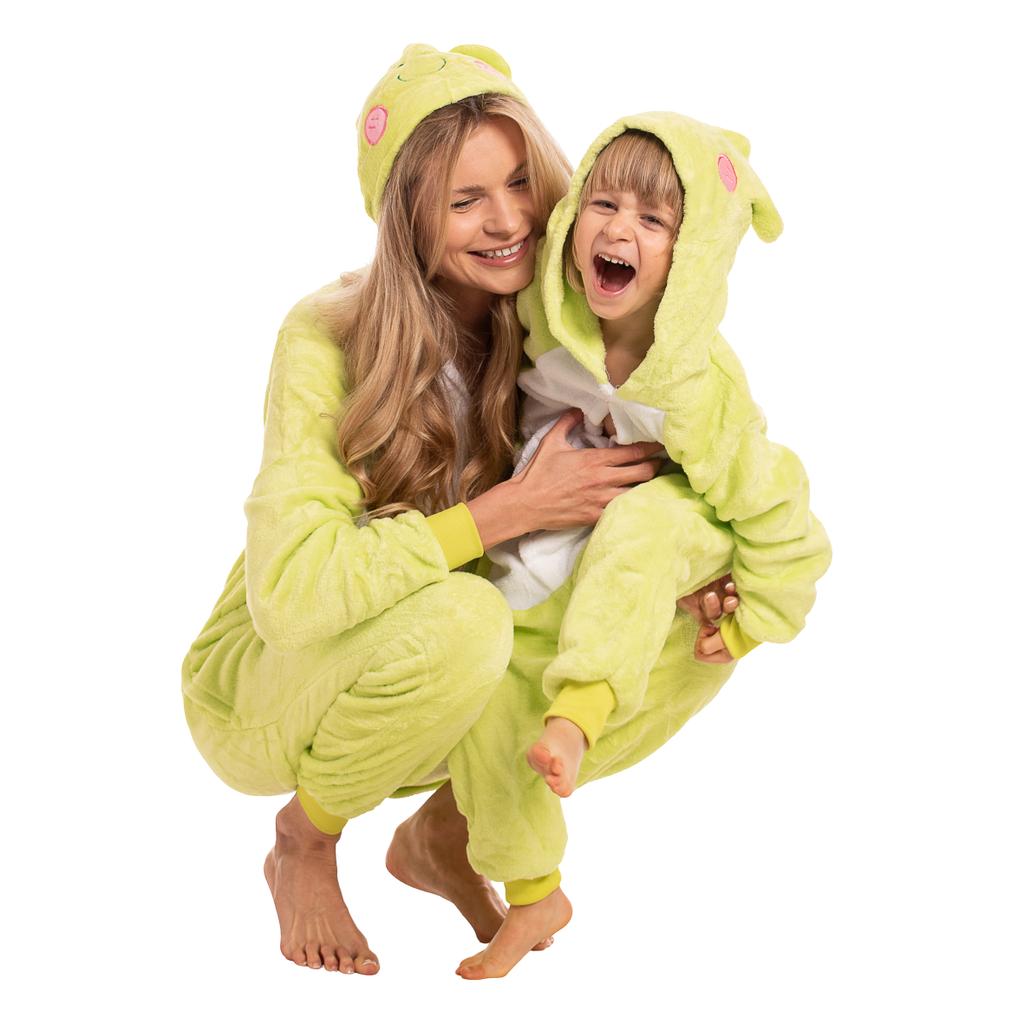 Piżama damska kombinezon kigurumi onesie kostium żaba zielona 145-155 cm s