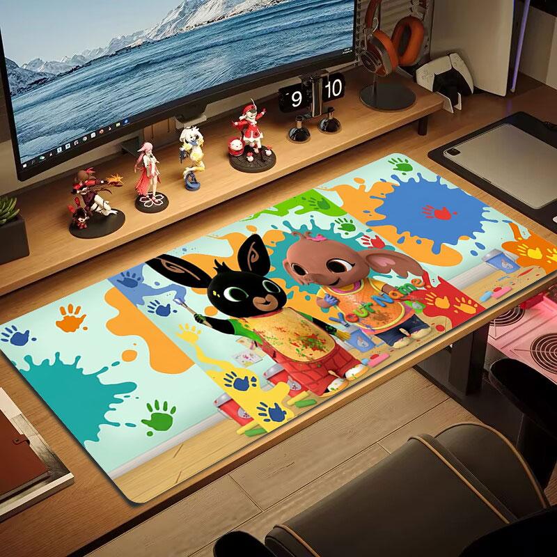 Bing Custom Name Large Size Mouse Pad Large Gaming Table Cushion Non-slip Laptop Tablet Big Mousepad XXL Mat Mini PC Playmat With Lock edge