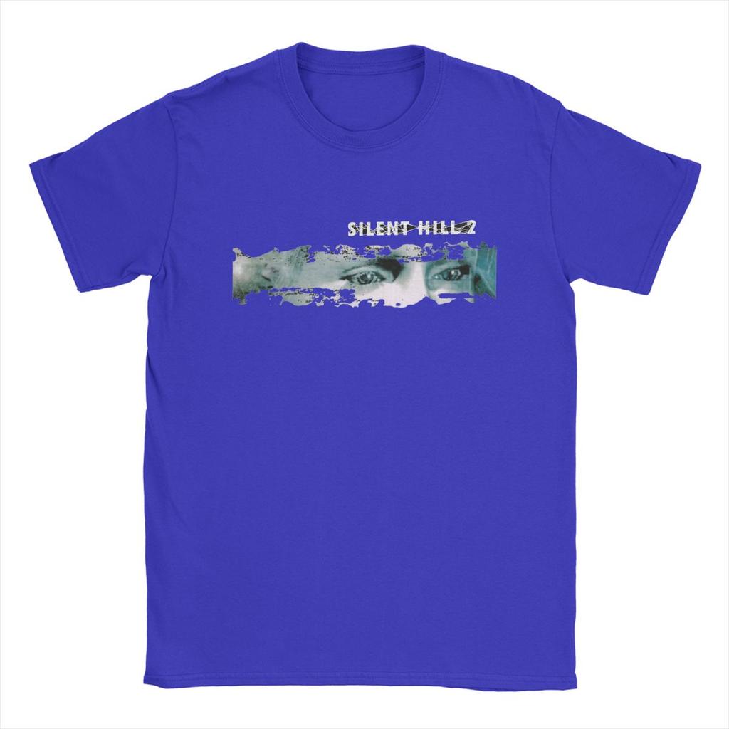 Funny Silent Hill 2 TShirt for Unisex Round Collar Cotton T Shirt Short Sleeve Tee Shirt Original Tops