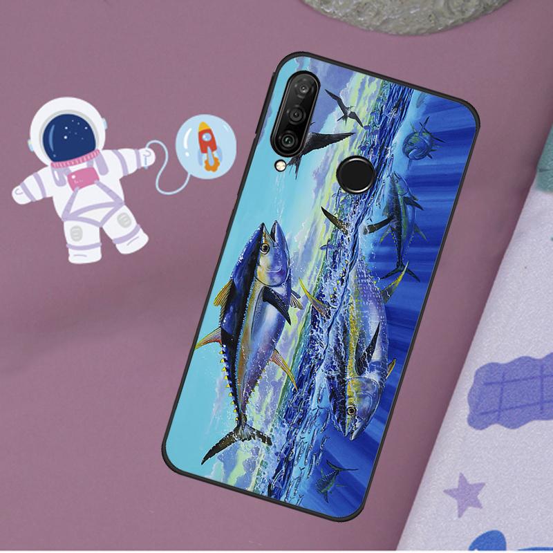 Тунец Bluefin Для Huawei Nova 12s 12i 11i 8i Y73 Y72 Y61 Y91 Y90 Y70 Y60 9 10 SE P30 P40 Lite P60 Pro Чехол