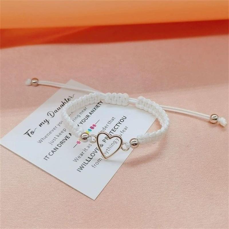 Браслет в виде сердца для влюбленных женщин и мужчин, ручная работа, регулируемая веревка, друзья, парные браслеты для отношений, ювелирный подарок