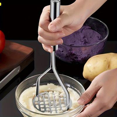 1 шт. Картофелемялка из нержавеющей стали - Ручной кухонный пресс для овощей и фруктов