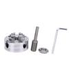 4 Jaw Lathe Chuck Set Alloy Steel Mini Lathe Chuck with Connecting Rod Wrench Self Centering Wood Turning Chuck Power Lathe Accessory