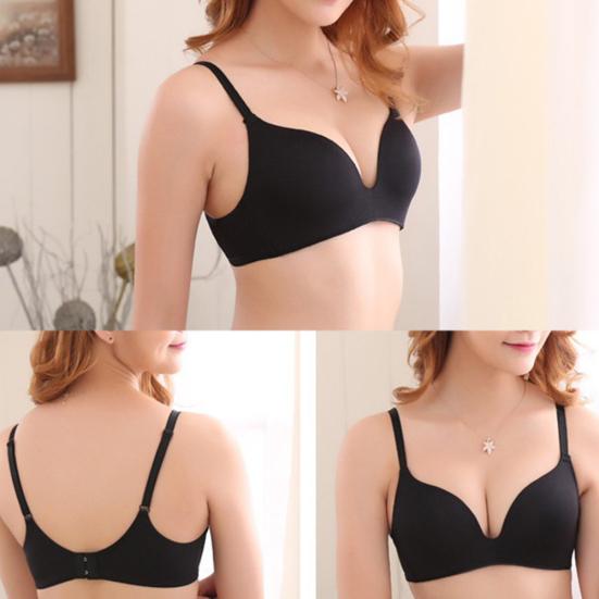 Student Girl Ultra-Thin Solid Color Push Up Bra Seamless Underwear Bralette