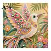 Decorative Gem Painting for Home Luxury Faux Pearl Rhinestone Kit, 25x25cm DIY Resin Art with Animal Kit Floral Patterns, Stress Relief Hobby
