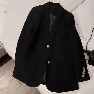 Женская куртка, костюм, повседневный офисный пиджак, женское пальто с воротником с лацканами, деловая куртка для работы, вечеринки, отдыха на природе