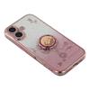 KADEM For iPhone 17 Case Ring Kickstand TPU Flowers Phone Cover Gradient Glitter