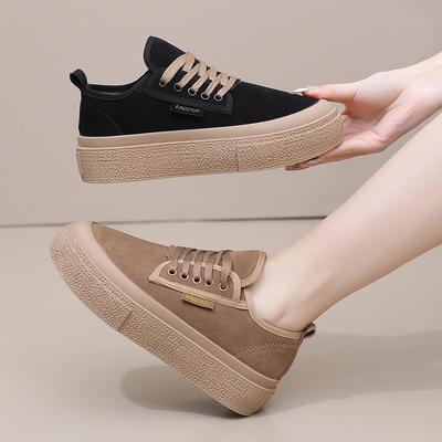 Женские парусиновые туфли, легкие кроссовки на платформе, низкие теннисные туфли со шнуровкой, удобная повседневная обувь для ходьбы, женские нескользящие дышащие туфли