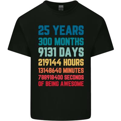 Футболка мужская из легкого хлопка на 25-й день рождения, 25 лет