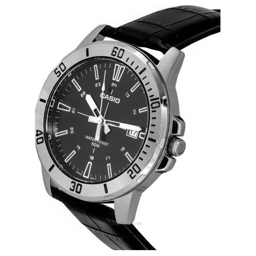 Casio Унисекс Стандартная Серия Черные Часы MTP-VD01L-1CVUDF