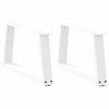 VidaXL V-shaped Coffee Table Legs, 2 Pieces, White, 70 X (30-31,3) Cm, Steel 4012537