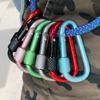 Multi Colors Safety Buckle Keychain with Lock Climbing Button New D-shape Carabiner  Outdoor Tool