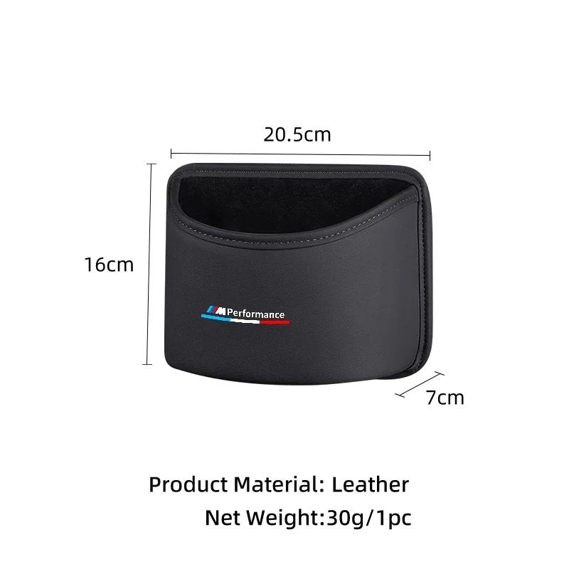 New Car Door Storage Box PU Leather Auto Seat Back Hanging Trash Can Bin Accessories For BMW X1 X2 X3 X4 X5 X6 X7 G20 G30 6