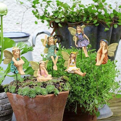 Сказочный сад - 6 шт. Миниатюрные фигурки фей, аксессуары для декора на открытом воздухе