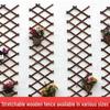 Expandable Carbonized Wood Lattice Fence for Climbing Plants and Courtyard Decoration