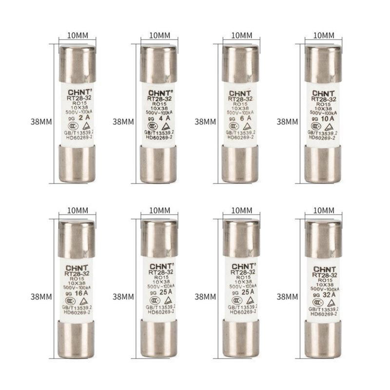 1Pc 500V 10*38Mm 2A 4A 6A 10A 12A 16A 25A 32A Dc Pv Solar Fuse Metal Alloys