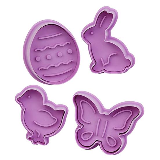 Yousheng 4 шт./комплект формочек для печенья с рисунком из мультфильмов, антипригарная пластиковая форма для выпечки, пресс-форма для кухни