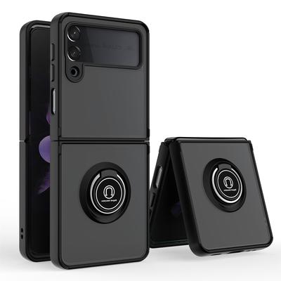 Матовый чехол-подставка с защитой от пыли для Samsung Galaxy Z Flip 3 5g Flip3 Жесткий прочный складной чехол для телефона