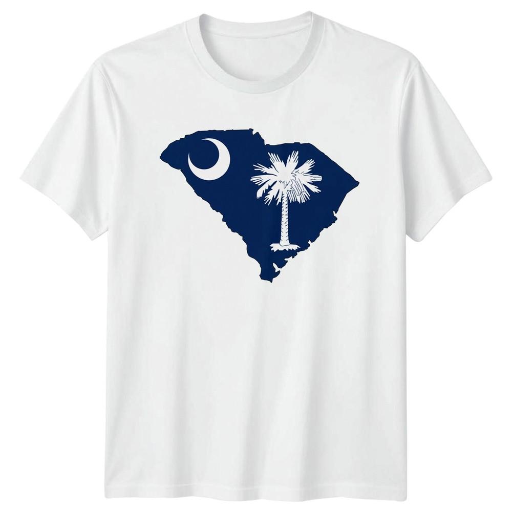 South Carolina Flag State Outline TShirt State Pride Gift For Him And Her