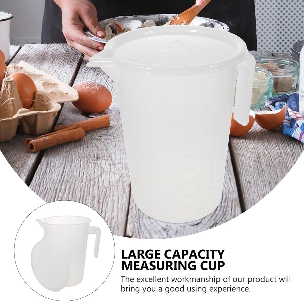 50l Measuring Cup Large Capacity Jug Kitchen Water Bottles Mix Jugs Plastic Pitcher PC with Lid