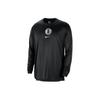 Brooklyn Nets American Vintage Logo Print Crew Neck Pullover Casual Quick-Dry Knit Long Sleeve T-Shirt Men Tops Black FB3581-010