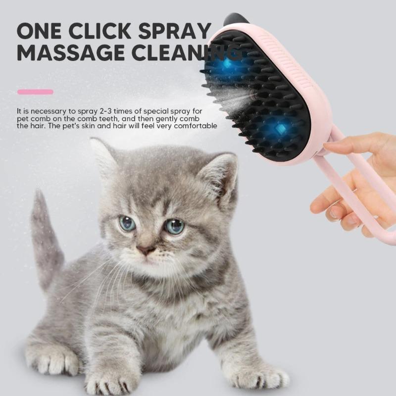 4-in-1 UV Steam Water Brush Dog Electric Spray Comb UV Lamp Sterilize Grooming Massage Dog Grooming Supplies Pet Accessories