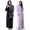 Flannel Robe Kimono Bathrobe Gown Lovers Sleepwear Sexy Nightwear Thick Warm Winter Men Home Clothes Women Lounge Nightgown