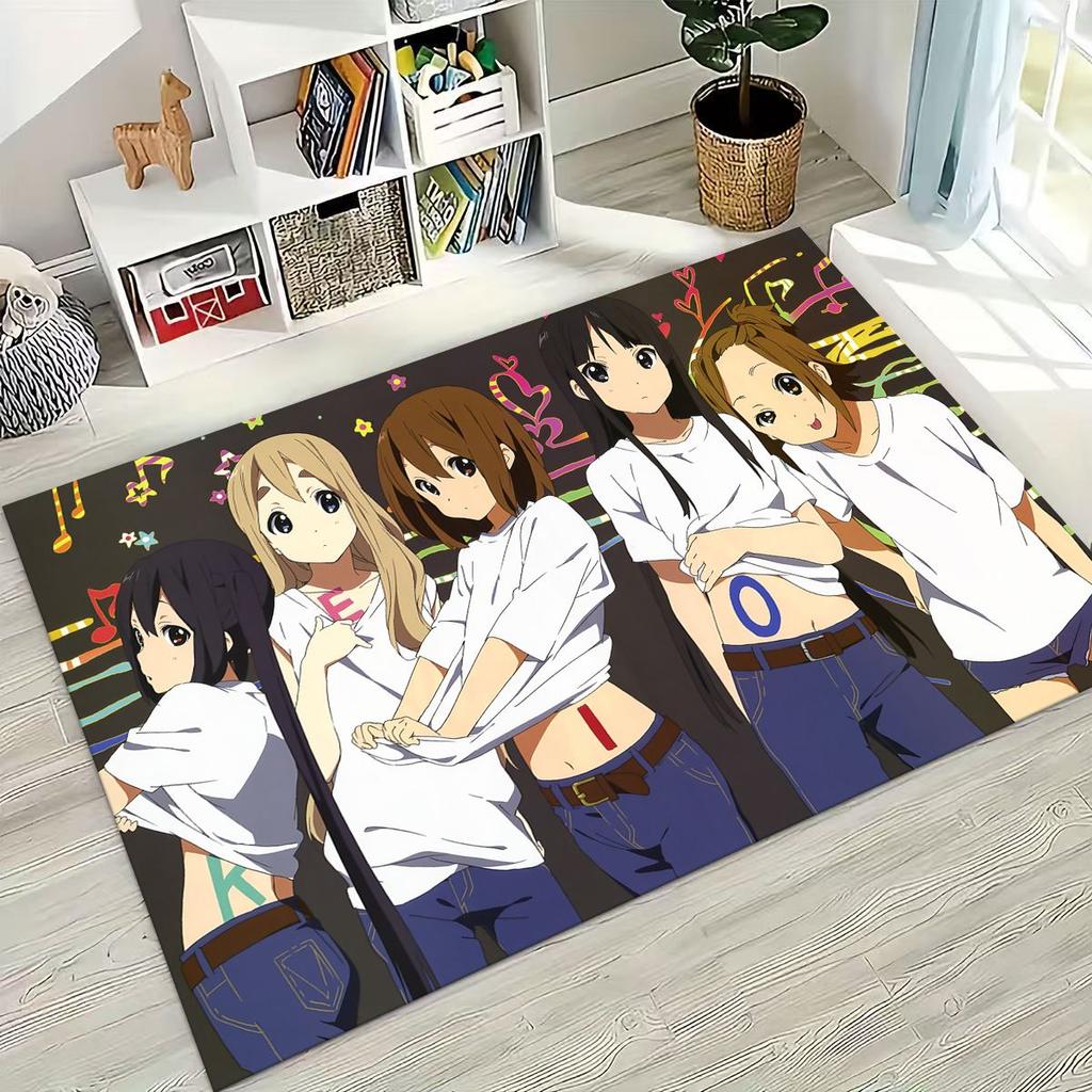 Аниме K-ON Каваи Девочка Хирасава Юи Музыка Мультяшный Ковер для Спальни Гостиной Дивана Домашний Придверный Коврик Декор, Детский Нескользящий Напольный Коврик