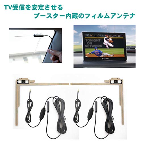 Dream Maker Full Seg Portable Navigation Film Antenna Set of 2 MCXP Connector (Male Terminal) [PNOP-ANF01]