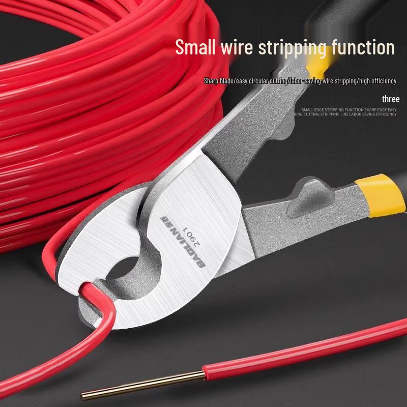 Многофункциональный инструмент для снятия изоляции и резки проволоки: Быстрый инструмент электрика для кабеля с промышленной резкой по форме полумесяца.