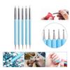 Nail Dotting Tool 5pcs Double-ended Silicone Head Carving Dotting Pen Brush Modeling Dotting Nails Art Tool DIY Sculpting Tools