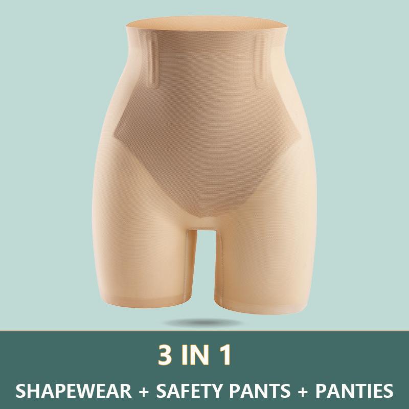 Flarixa Сетчатые шорты для мальчика с высокой посадкой и подтяжкой бедер, компрессионные шорты для живота, женские шорты средней длины, бесшовные летние трусики с тонким животом, женские шорты для мальчика, корректирующее белье