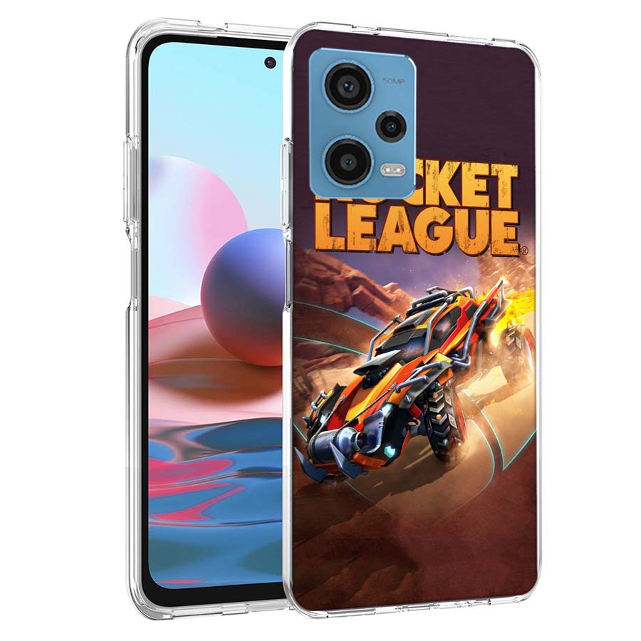 R-Rocket L-League Игровой Чехол для Телефона Для Redmi Note 13 12 14 15 Pro Plus 13R 11 11T 11E 11S 10 Pro 10S 9 9S Чехол Cell Прозрачный ТПУ Ca