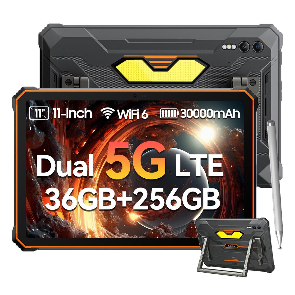 Blackview Active 10 Pro 5G Rugged Tablets Android 14 11 Inch Display 12+24 GB RAM 256/512GB ROM Tablet PC 30000mAh