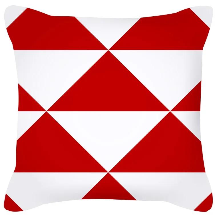 Чехол для подушки с геометрическим узором, сине-серая подушка, обитый диван, домашний декор