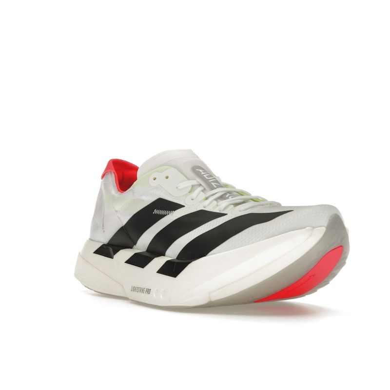 Adidas Adizero Adios Pro 4 белые черные мужские кроссовки Cloud-White Core-Black Silver-Metallic JR1094
