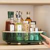 Rotating Storage Tray Round Non-Slip Cosmetic Storage Rack Condiment Fruit Sliding Tray Seasoning Container Kitchen Organizer