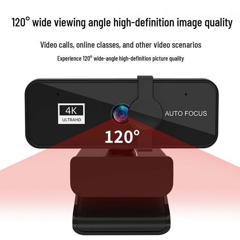 4K USB веб-камера с микрофоном для онлайн-занятий и прямых трансляций (Драйвер-Без)