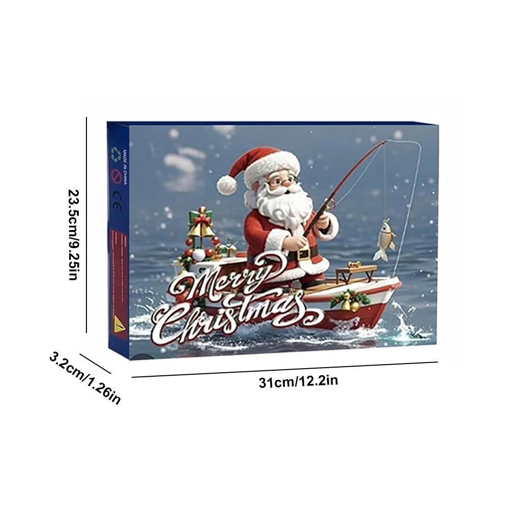 Fishing Advent Calendar 2025 Adult Men Teen Boys 24 Days Christmas Countdown Advent Calendar Fishing Lure Baits Tackle Set