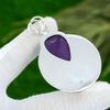 Friendship Day Deal Sterling Silver Pear Star Amethyst Stone New Pendant Jewelry